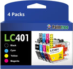 Palmtree LC401 Compatible Ink Cartridge Replacement for Brother LC401 LC 401 LC401XL LC401 XL to use with Brother MFC-J1010DW MFC-J1012DW MFC-J1170DW Printer ((Black,Cyan,Magenta,Yellow, 4 Combo Pack)