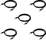 10-Feet Molded Cat5E UTP Patch, Black, 5-Pack (CNE438271)