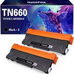 HaloFox Compatible Toner Cartridge for Brother TN660 TN-660 TN-630 TN630 for Brother MFC-L2700DW HL-L2300D HL-L2360DW HL-L2320D HL-L2340DW HL-L2380DW DCP-L2540DW MFC-L2740DW Printer (Black, 2-Pack)