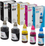 LD Products Compatible Ink Bottle Replacement for Epson 502 (5 Set - Black, Cyan, Magenta, Yellow) Compatible with Epson ET Series, Epson Expression and Epson Workforce