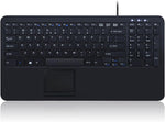 Perixx PERIBOARD-519 US, Wired Compact USB Keyboard with Touchpad - X Type Scissor Keys - Dimension 14.92x7.8x0.94 inches - US English