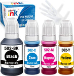 st@r ink 502 Ink Bottles Compatible Replacement for Epson 502 Ink Refill Bottles(Not Sublimation) Used for EcoTank ET-2760 ET-2750 ET-3760 ET-4760 ET-2850 ET-3850 ET-4850 ET-15000 Printer (4 Bottles)