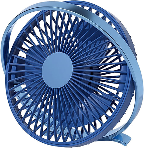 Chchmu USB Desk Fan Mini Desktop Table Fans 2 Speed Personal Quiet Fan with Strong Airflow Portable Cooling Fan with Head Adjustable for Home Bedroom Dormitory Office Table & Desktop, Blue