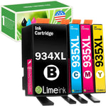 Limeink Compatible Ink Cartridges Replacement for HP 934 and 935 Ink Cartridges Combo Pack for HP 934xl Ink Cartridges for HP Printers for HP 935 Ink Cartridges Combo Pack XL Officejet Pro 6830 4pk