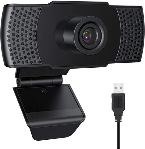 1080P HD Webcam with Microphone, USB Webcam for Laptop Desktop, Full HD Camera 110 Degree Widescreen Streaming Webcam for Recording, Video Conferencing, Zoom, YouTube, Gaming, Studying