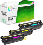 TCT Premium Compatible Toner Cartridge Replacement for HP 508A CF361A CF362A CF363A Works with HP Laserjet Enterprise M552 M553 M577 Printers (Cyan, Magenta, Yellow) - 3 Pack