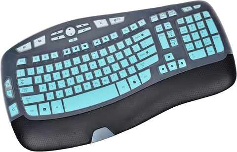 Keyboard Cover for Logitech MK570 MK550 K350 Wireless Wave Keyboard, Logitech MK570 MK550 K350 Wireless Keyboard Accessories, Logitech MK570 Keyboard Skin Protector - Gradual Mint