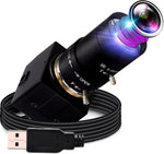 1080P USB Camera with Zoom 2.8-12mm Webcam Variable Focus PC Camera High Speed Mini UVC USB2.0 USB with Camera for Computer Industrial Video Close-up Camera 100fps 60fps Varifocal Lens Web Camera