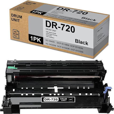 (1 Pack,Black) DR720 DR-720 Compatible Drum Unit (Not Include Toner) Replacement for Brother HL-5440D HL-5450DN HL-5470DW/DWT DCP-8110DN DCP-8150DN DCP-8155DN MFC-8710DW Drum Unit Printer