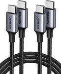 UGREEN USB C Cable 2-Pack 60W PD 3.0 USB C Charger Cable Compatible with Samsung Galaxy S23/22/Z Fold/Z Flip, Google Pixel 7/6A MacBook Air iPad Pro/Mini iPad 10, PS5, Switch, etc. 6.6FT