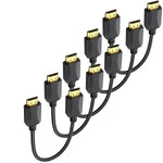 Short HDMI Cables 1 Ft, 5-Pack Thin 4K HDMI Cables Braided- High Speed HDMI 2.0 Cable Male to Male Flexible with Ethernet, 4K@60hz HDR 3D ARC & CL3 Rated