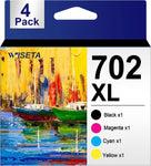 702 702XL Ink Cartridge Replacement for Epson 702 XL 702 to use with Workforce Pro WF-3720 WF-3730 WF-3733 Printer(1 Black,1 Cyan,1 Magenta,1 Yellow)