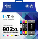 LxTek Compatible Ink Cartridge Replacement for HP 902XL 902 XL Ink Cartridge Compatible with Officejet 6978 6968 6962 6958 Printer (4 Pack)