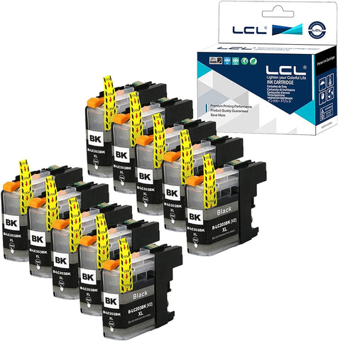 LCL Compatible Ink Cartridge Replacement for Brother LC2032PKS LC203XL LC201XL LC203 LC201 LC203BK MFC-J485DW J680DW J880DW J4320DW J4420DW J4620DW J5520DW J5620DW J5720DW J480DW J460DW(10-Pack Black)