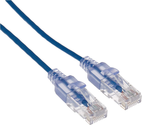 Monoprice Cat6A Ethernet Network Patch Cable - 50 Feet - Blue | 10-Pack, 10G - SlimRun Series