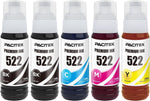 PACITEK Compatible Refill Ink Bottle Replacement for 522 T522 T522120 Use with EcoTank ET-2720 ET-2710 ET-4700 Printer (2Black, 1Cyan, 1Magenta, 1Yellow)