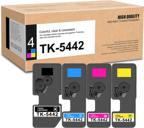 TK-5442 TK5442 Toner Cartridge 4Pack (1BK/1C/1M/1Y) - EAXIU Compatible TK-5442K TK-5442C TK-5442M TK-5442Y Replacement for Kyocera ECOSYS MA2100cwfx and PA2100cwx Model Laser Printer