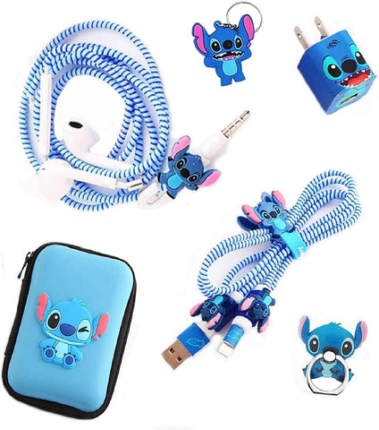 YZFDUI DIY Protector Stitch Set, Data Cable USB Charger Data Line Earphone Wire Saver Protector Compatible for iPhone 11 12 Pro Max XS XR X 7 8 Plus iPad iPod Series (Stitch)