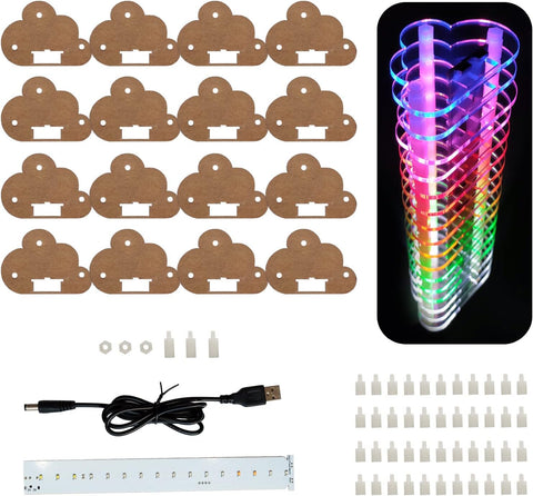 iCubeSmart LED Audio Light DIY Electronic Kits (PP16LED-CLOUD)