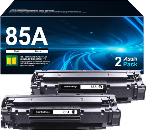 85A Black Toner Cartridges | Work for HP Laserjet P1102w Ink Cartridge, Pro P1109W, M1212NF, M1217NFW, M1212, M1217 Pinter | for HP 85A CE285A Toner Cartridge, 2 Black