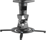 Amer Projector Mount - Universal Ceiling Bracket LCD DLP Tilt 360° Swivel 30lbs (Black)