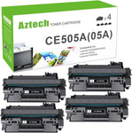 Aztech Compatible for P2035 Toner Cartridge Replacement for HP 05A CE505A P2035N Toner Cartridge for HP 2035N P2055DN 2055DN P2030 P2050 P2055X P2055D Printer (Black 4-Pack)