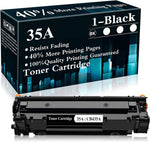 1 Black 35A | CB435A Toner Cartridge Replacement for HP Laserjet P1002 P1003 P1004 P1005 P1006 P1007 P1008 P1009 Printer,Sold by TopInk
