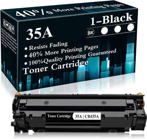 1 Black 35A | CB435A Toner Cartridge Replacement for HP Laserjet P1002 P1003 P1004 P1005 P1006 P1007 P1008 P1009 Printer,Sold by TopInk