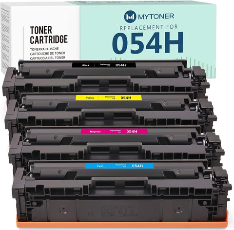 MYTONER 054H Compatible Toner Cartridge Set Replacement for Canon 054H Cartridges 054 Toner for LBP620 MF642Cdw MF640C MF642Cdw MF644Cdw LBP622Cdw Printer (Black Cyan Magenta Yellow,4-Pack)