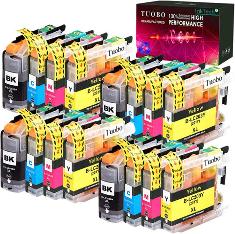 Tuobo 16 Pack Replacement for LC203XL Work with MFC-J480DW MFC-J885DW MFC-J485DW MFC-J880DW MFC-J680DW MFC-J4420DW MFC-J4620DW MFC-j460DW MFC-J5620DW MFC-J5720DW J5520DW J4320DW