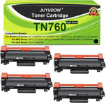 Juyudow Compatible Toner Cartridge Replacement for Brother TN760 TN730 TN-760 TN-730 High Yield Compatible with MFC-L2710DW L2750DW HL-L2370DW L2325DW L2350DW L2395DW L2390DW DCP-L2550DW (4 Pack)