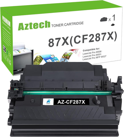 Aztech Compatible Toner Cartridge Replacement for HP 87X CF287X 87A CF287A Enterprise M506 M506dn M506n M506x Pro M501 M501dn M527 M527dn Printer (Black, 1-Pack)