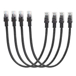 RIIEYOCA Cat6 Ethernet Patch Cable 1ft,High Speed Internet Network Cable LAN Patch Cables with Rj45 Connectors for Router, Modem,Switch, Server, Black, 4 Pack