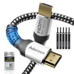 Adoreen 8K HDMI 2.1 Cable (Certified) 16.5 feet, 48Gbps Braided HDMI Cord(1.5ft to 16.5ft) for 8K@60Hz 4K@120Hz 2K 1080P, Dynamic HDR, eARC HDCP2.2 Compatible PS5,PS4,Xbox,HD TV with 5 Cable Ties(5m)