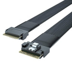 24G Internal SlimSAS SFF-8654 to SFF-8654 8i Cable, SAS 4.0, 100-ohm, 1-m(3.28ft)