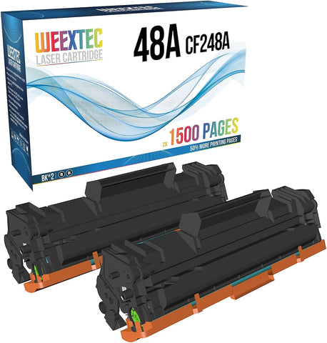 CF248A Compatible Toner Cartridge Replacement for HP CF248A 48A to Use with HP Pro M15a M15w M16a M16w MFP M28w M30w MFP M31w MFP M28a MFP M29w Printer Toner Page Yield Up to 3000?2Pack,Black)