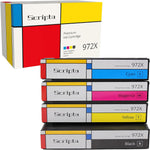 Compatible Toner Cartridge Replacement for HP 972X (Black, Cyan, Magenta, Yellow, 4-Pack)