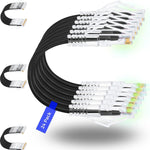 Rapink Patch Cables Cat6/ Cat6a 3ft 24 Pack Slim, Cat6a Ethernet Patch Cable 10G Support, Snagless Cat 6 Patch Cable for Patch Panel to Switch, Flexiable Cat6 Ethernet Cable with Snagless Clip Black