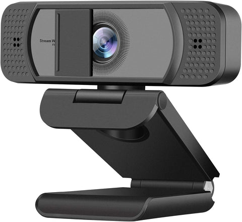 JETAKu Webcam HD 1080p-Streaming Webcam with Privacy Cover for Desktop Computer PC,100° Wide-Angle View with Stereo Microphone, USB Webcam Plug and Play,Low-Light Correction