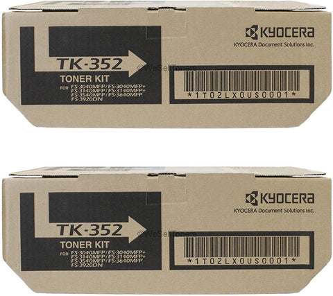 Kyocera TK-352 (TK352) Black Toner Cartridge 2-Pack