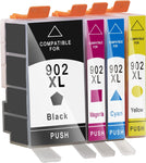 PretiHom 902XL Ink Cartridges Combo Pack, Replacement for HP 902 XL Ink Cartridges High Yield Compatible with HP OfficeJet Pro 6978 6960 6962 6968 6954 6958 6950 6951 6970 Printers (4 Pack)