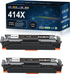 2 Pack Replacement for HP 414X Black W2020X High-Capacity Toner Cartridge (with Chip) for HP Color Laser Pro MFP M479fdw M454dw M454dn M479fdn Printer