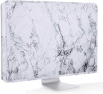 MOSISO Monitor Dust Cover 22, 23, 24, 25 inch Anti-Static Dustproof LCD/LED/HD Panel Case Computer Screen Protective Sleeve Compatible with iMac 24 inch, 22-25 inch PC, Desktop and TV, White Marble