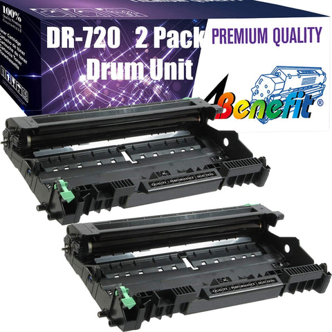 (2-Pack, Drum Unit)Compatible Drum Unit DR720 DR-720 Used for Brother DCP-8110DN DCP-8150DN DCP-8155DN 5440D 5450DN 5470DW 5470DWT 6180DWT MFC-8510DW printer, by 4Benefit