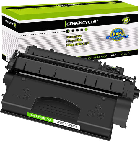 greencycle Compatible Toner Cartridge Replacement for HP 80X CF280X Work with Laserjet Pro 400 M401A M401D M401N M401DNE MFP M425DN Printer (Black, 1-Pack)