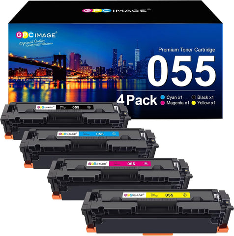 GPC Image Compatible Toner Cartridge Replacement for Canon 055 055H CRG 055 055H to use with Color imageCLASS MF741Cdw MF743Cdw MF745Cdw MF746Cdw LBP664Cdw Printer (Black,Cyan,Magenta,Yellow)