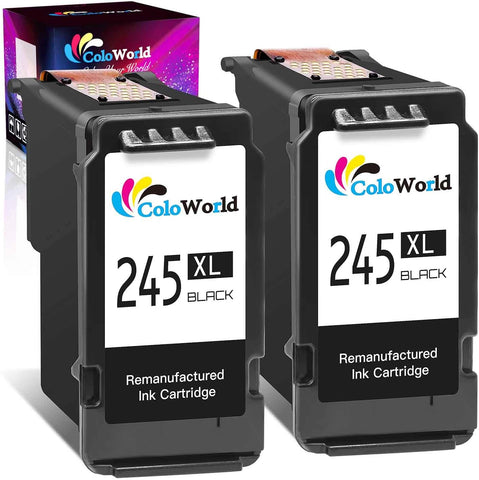 245XL Black Ink Cartridge for Canon PG-245XL Black Ink for Canon 245 243 for Canon Pixma MX492 MX490 TR4520 MG2522 MG2922 MG2520 MG2920 MG3022 MG2420 iP2820 TS202 TS3122 MG3029 Printer (2 Black)