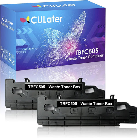 CULater TB-FC505 Compatible Waste Toner Box Replacement for TBFC505 Waste Toner Container for 2515AC 2555C 3015AC 3055C 3515AC 3555C 4515AC 4555C 5015AC 5055C Printers (2 Pack)