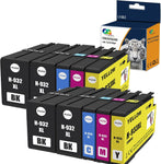 Tyjtyrjty Compatible Ink Cartridge Replacement for HP 932XL 933XL 932 933 Work with HP Officejet 6600, Officejet 6700, Officejet 7612, Officejet 6100, Officejet 7610, Officejet 7110(2SET+2BK)