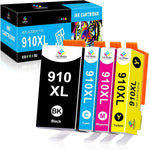 LeciRoba Compatible 910XL Ink Cartridges Combo Pack Replacement for HP 910XL Ink Cartridges Compatible for OfficeJet Pro 8020 8025 8030 8035 8028 OfficeJet 8022 8010 8015 Pritner (4 Pack, B/C/Y/M)